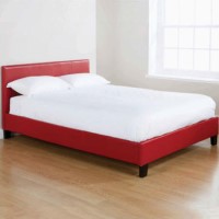 Mountrose Palma King Sized PU Bed In Red 