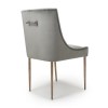 Grey Velvet Dining Chair with Gold Legs - Shankar