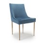 Shankar Earl Dining Chair in Caribbean Blue Brushed Velvet