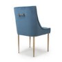 Shankar Earl Dining Chair in Caribbean Blue Brushed Velvet