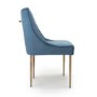 Shankar Earl Dining Chair in Caribbean Blue Brushed Velvet