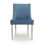 Shankar Earl Dining Chair in Caribbean Blue Brushed Velvet