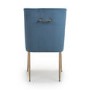 Shankar Earl Dining Chair in Caribbean Blue Brushed Velvet