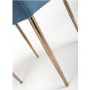 Shankar Earl Dining Chair in Caribbean Blue Brushed Velvet
