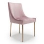 Shankar Earl Dining Chair in Blush Pink Brushed Velvet
