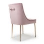 Shankar Earl Dining Chair in Blush Pink Brushed Velvet
