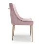 Shankar Earl Dining Chair in Blush Pink Brushed Velvet
