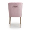 Shankar Earl Dining Chair in Blush Pink Brushed Velvet