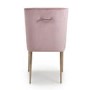 Shankar Earl Dining Chair in Blush Pink Brushed Velvet