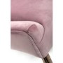 Shankar Earl Dining Chair in Blush Pink Brushed Velvet