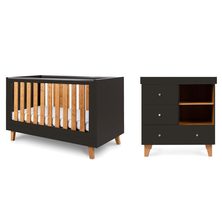 Tutti Bambini Como 2 Piece Room Set - Slate Grey / Rosewood