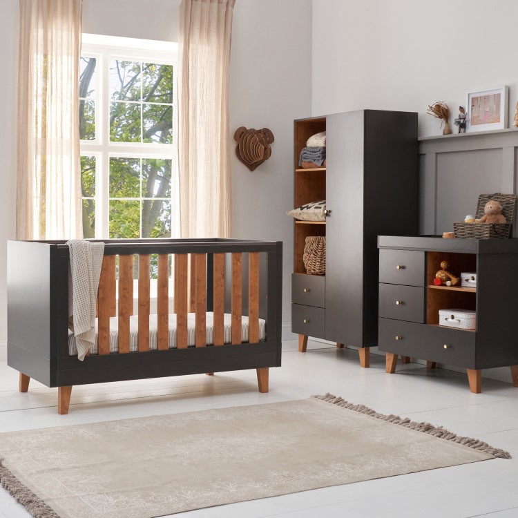 Tutti Bambini Como 3 Piece Room Set - Slate Grey / Rosewood