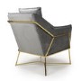 London Brushed Velvet Grey Armchair