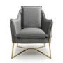 London Brushed Velvet Grey Armchair