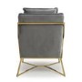 London Brushed Velvet Grey Armchair