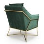 London Brushed Velvet Green Armchair