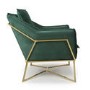 London Brushed Velvet Green Armchair