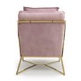 London Brushed Velvet Pink Blush Armchair - Shankar