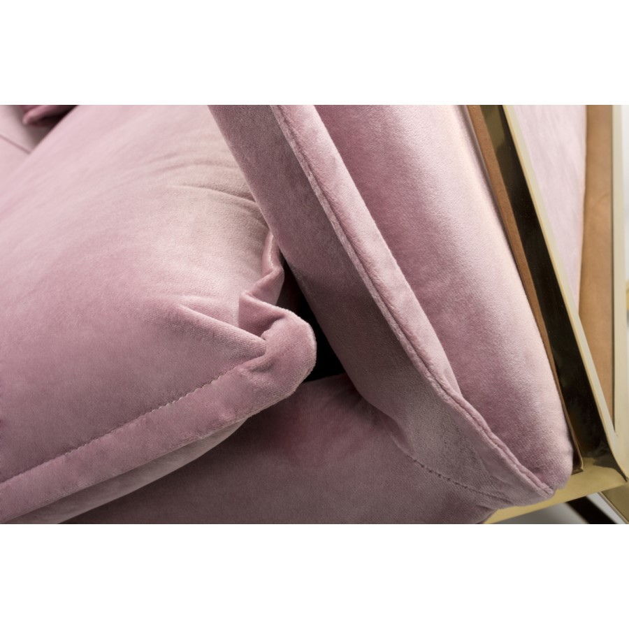 London Brushed Velvet Pink Blush Armchair - Shankar