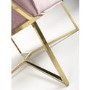London Brushed Velvet Pink Blush Armchair - Shankar