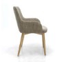 GRADE A1 - Shankar Sidcup Pair of Oatmeal Tweed Dining Chairs
