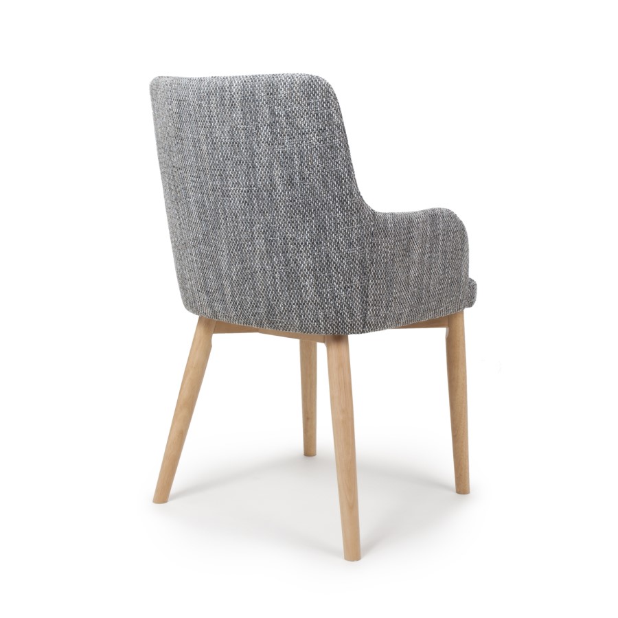 Shankar Sidcup Pair of Grey Tweed Dining Chairs