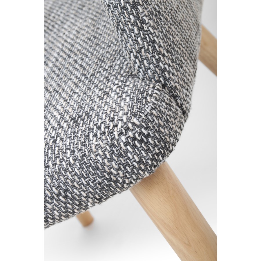 Shankar Sidcup Pair of Grey Tweed Dining Chairs
