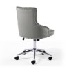 GRADE A2 - Silver Grey Velvet Luxury Office Chair with Silver Studs