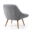 Shell Light Grey Armchair with Fabric Quilted Finish - Shankar