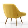 Shell Yellow Armchair with Fabric Quilted Finish