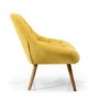 Shell Yellow Armchair with Fabric Quilted Finish