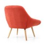 Shell Orange Armchair with Fabric Quilted Finish