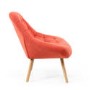 Shell Orange Armchair with Fabric Quilted Finish