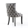 Winslow Single Brushed Velvet Grey Dressing Table Chair