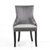 Winslow Pair of Brushed Velvet Grey Accent Chairs