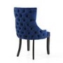 Winslow Single Brushed Velvet Ocean Blue Dressing Table Chair
