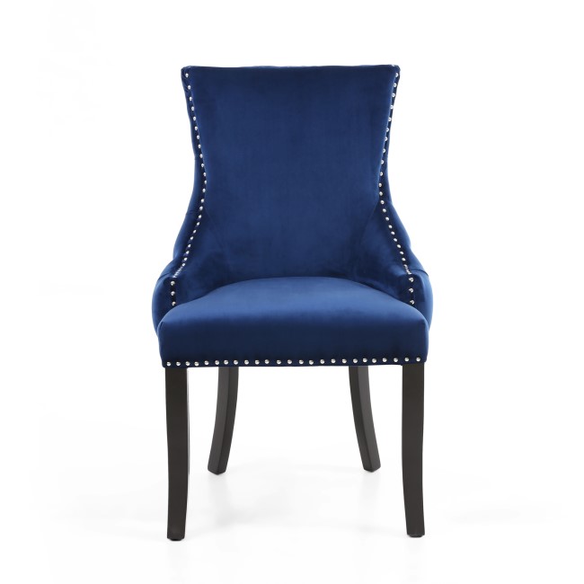 Winslow Single Brushed Velvet Ocean Blue Dressing Table Chair