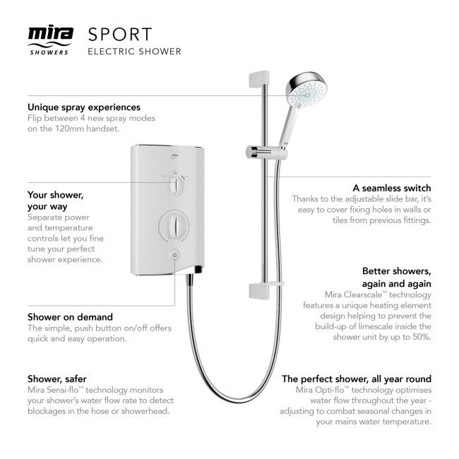 Mira Sport Manual 9.0 kW Electric Shower