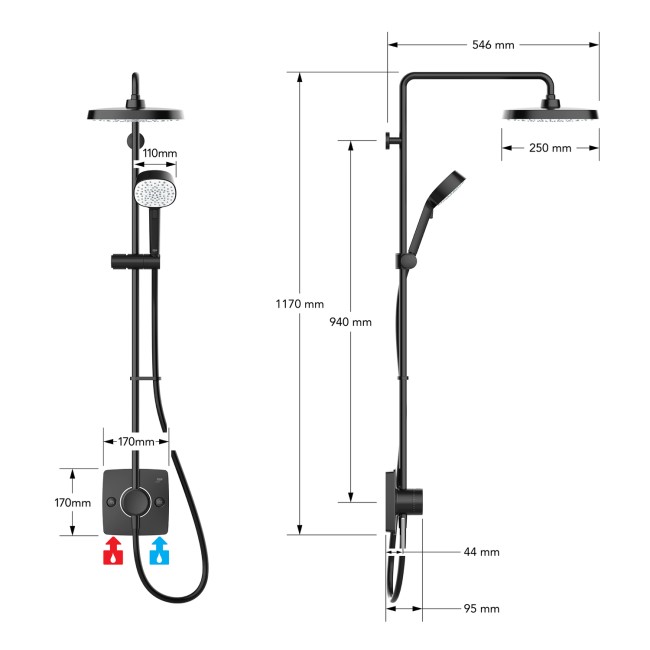 Mira Opero Dual Mixer Shower