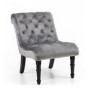 Riviera Brushed Velvet Grey Accent Chair