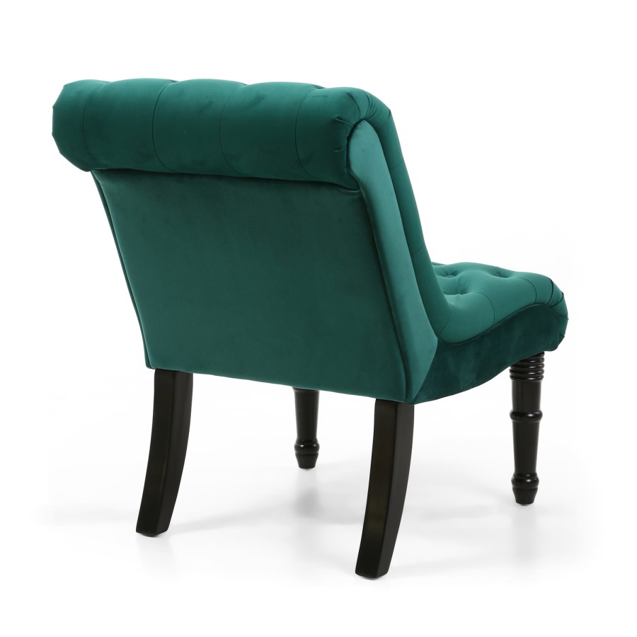 Riviera Brushed Velvet Green Accent Chair