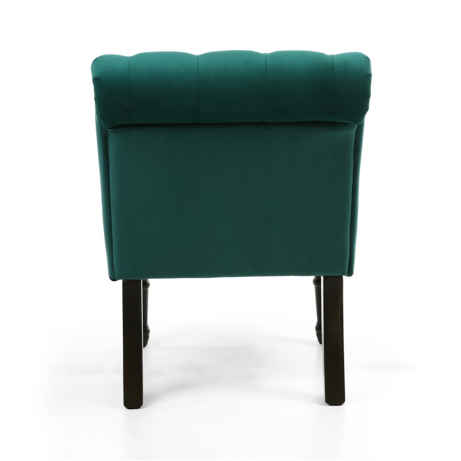 Riviera Brushed Velvet Green Accent Chair