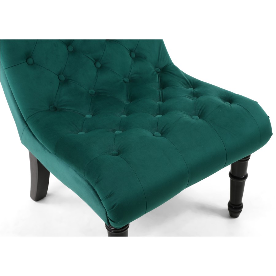 Riviera Brushed Velvet Green Accent Chair