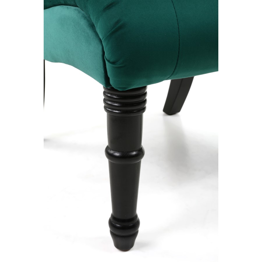 Riviera Brushed Velvet Green Accent Chair