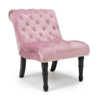 Riviera Brushed Velvet Blush Pink Accent Chair