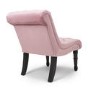 Riviera Brushed Velvet Blush Pink Accent Chair