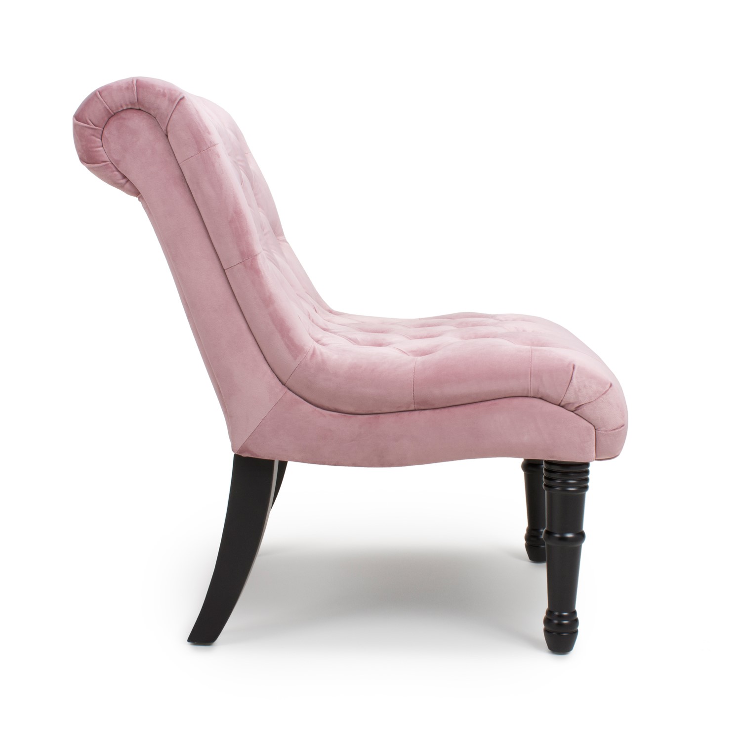 Riviera Brushed Velvet Blush Pink Accent Chair