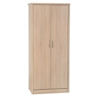 Oak Effect 2 Door Double Wardrobe - Lisbon Seconique Oak Effect 2 Door Double Wardrobe - Lisbon Seconique