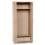 Oak Effect 2 Door Double Wardrobe - Lisbon Seconique