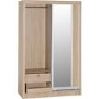 Seconique Lisbon 2 Door Sliding Wardrobe in Light Oak Effect Veneer
